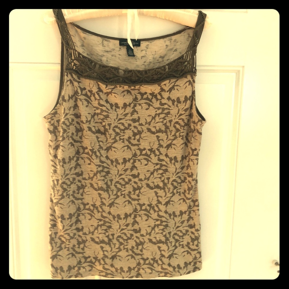 Tank top with Crochet neckline by Ralph Lauren